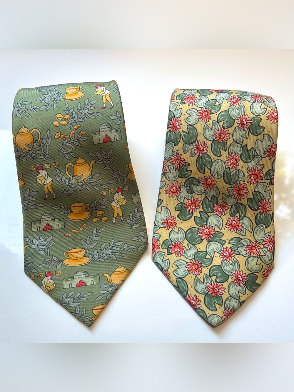 Hermès Vintage 90’s Designer Men’s Silk Ties - Made in France